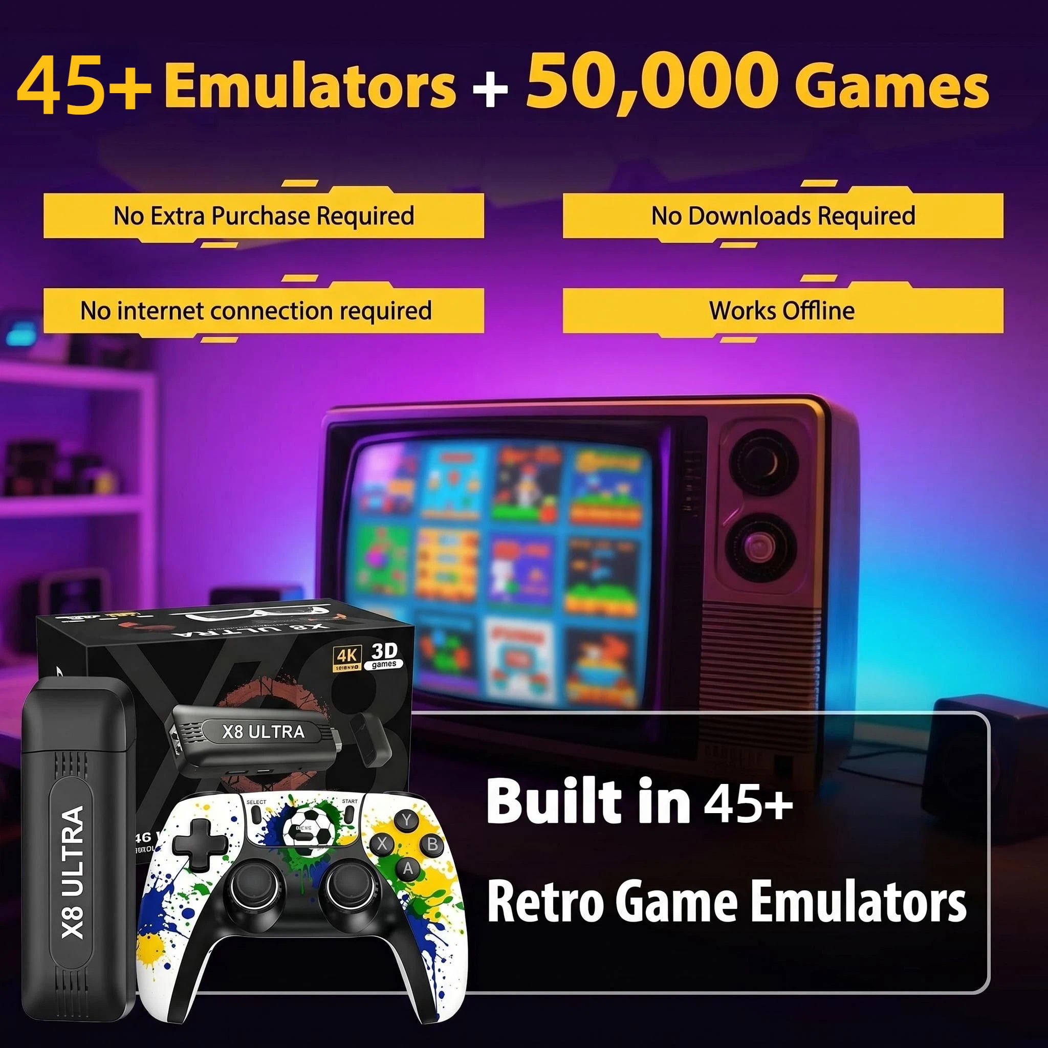 Retro-max8 , X8 Ultra Video game player