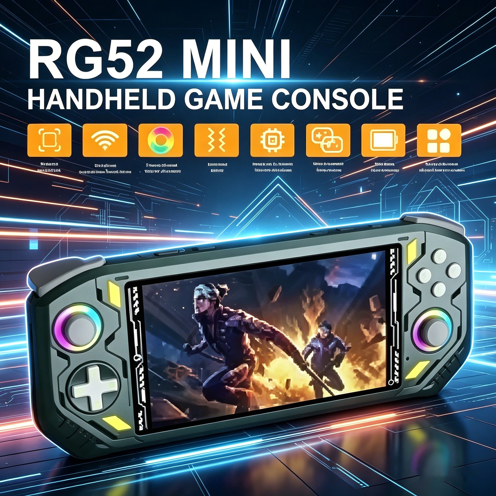 Retro Handheld Game Console, 5.5 Inch IPS Screen
