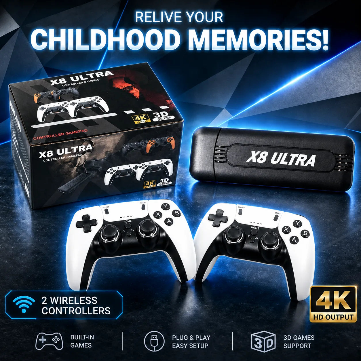 X8 Ultra Retro Gaming Stick