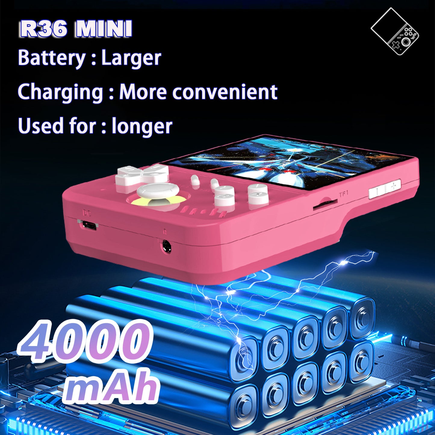 Retro-max8 R36S mini game console